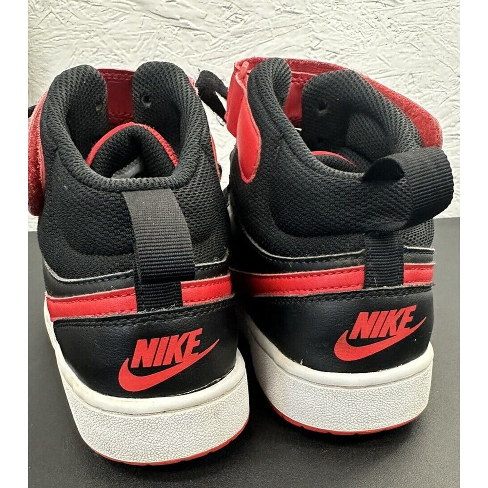 Nike Court Borough Mid Youth 5 Red Black Basketball Shoes Sneakers - Picture 5 of 9